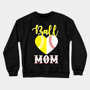 Ball Mom Softball Player Crewneck Sweatshirt